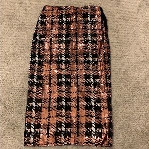 Pink Zara sequin skirt!